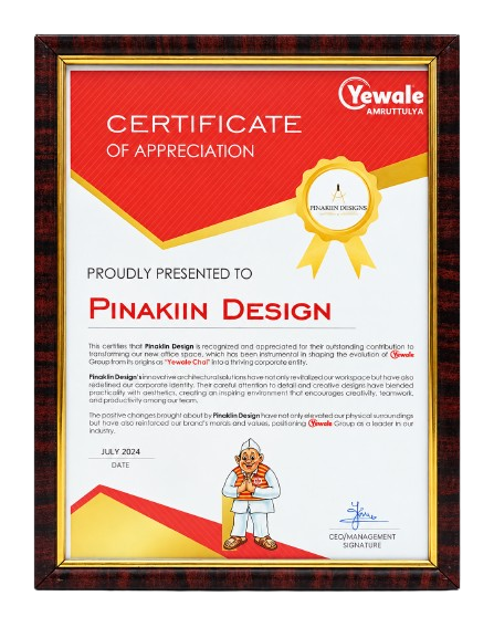 Yewale Amruttulya, Certificate of Appreciation 2024