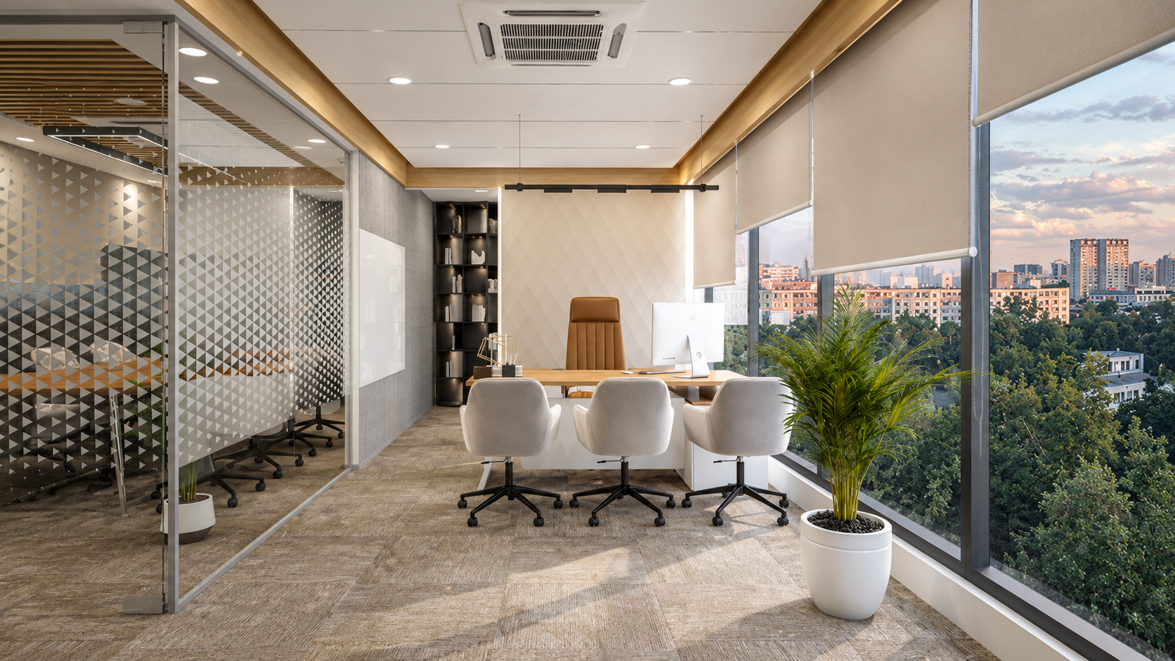 Confidential digital lending technology company workplace interior