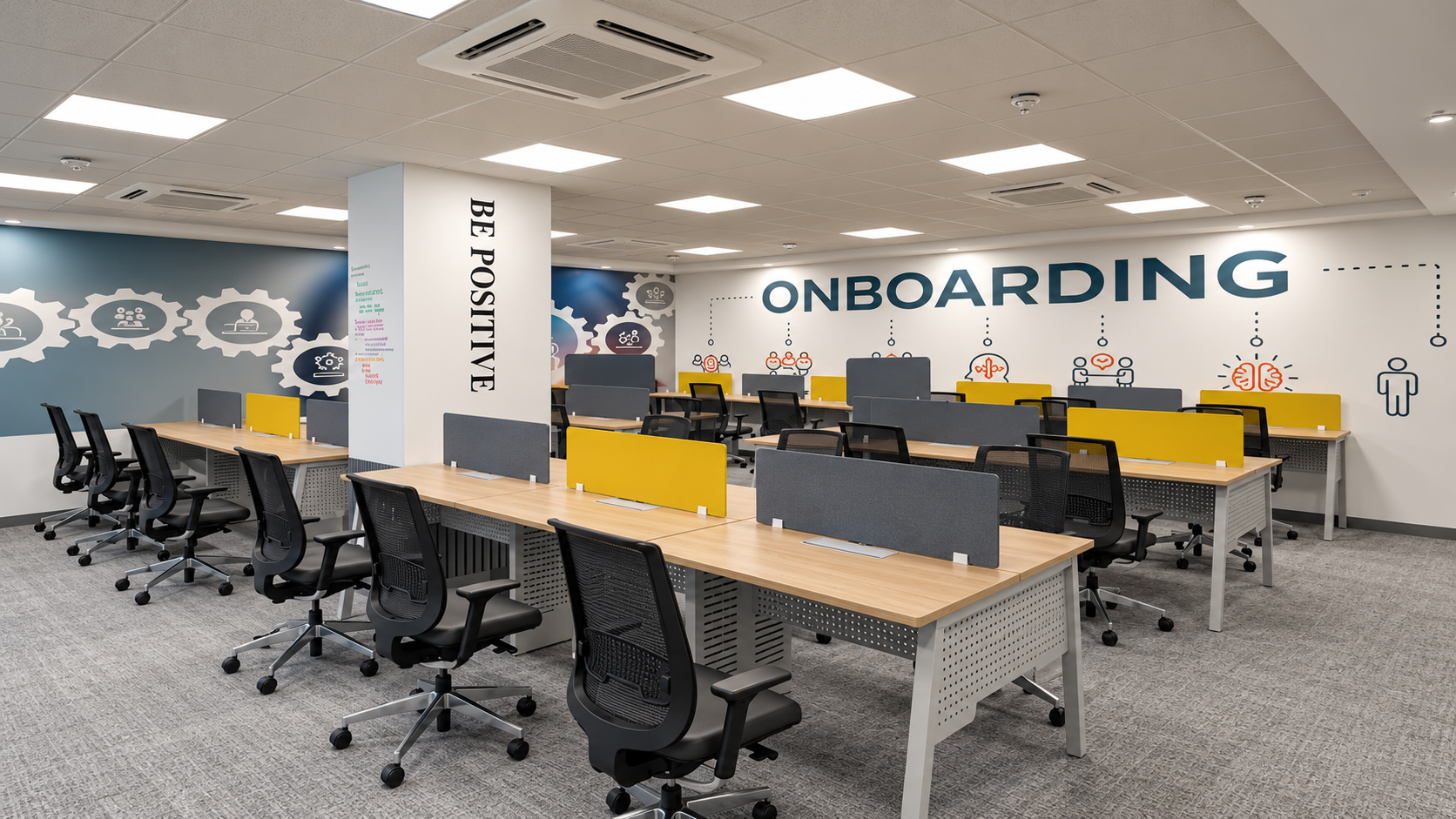 Confidential digital lending technology company workplace interior