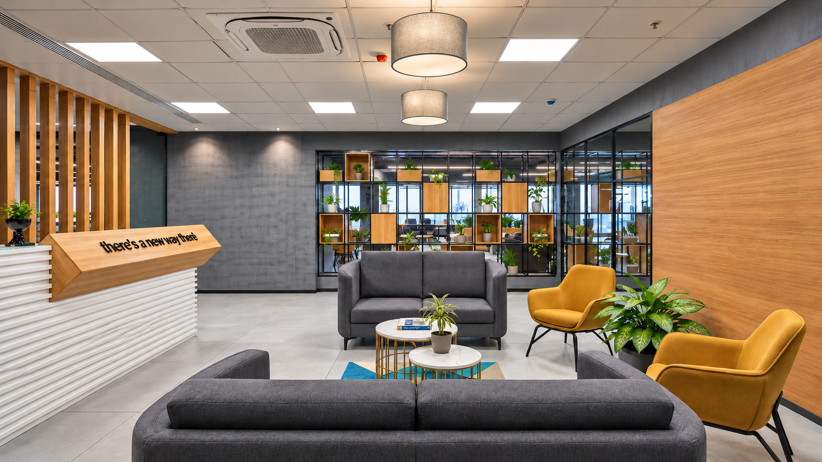 A research and development workplace built around collaboration