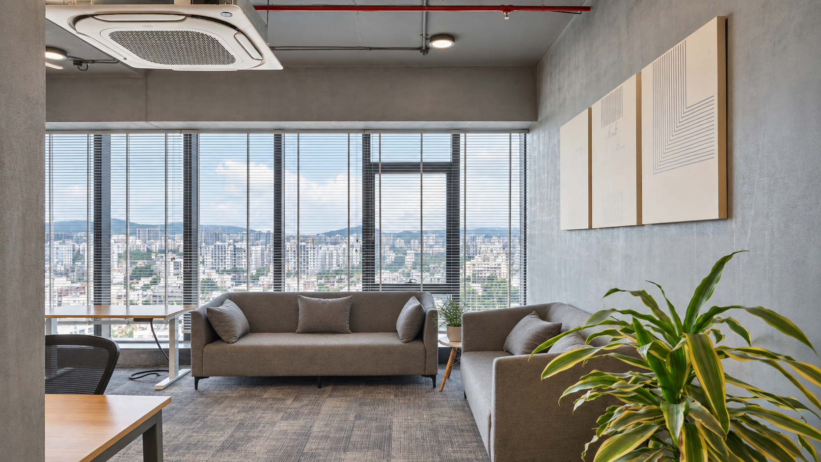Glass enclosed spaces within the connected floor at Thinkbridge
